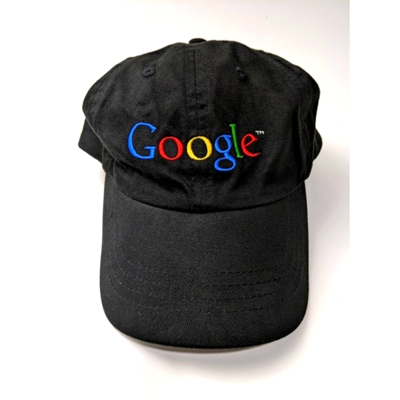 Google Logo Black Cap One Size 100% Cotton One Size Fits Most - Picture 2 of 6